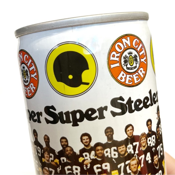 Vintage NFL Super Super Steelers 1979 Iron City Beer Can Pittsburgh Football 79 - Picture 12 of 16